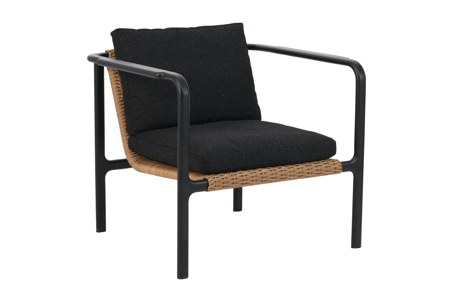 Motty fauteuil Noir/Teddy Black