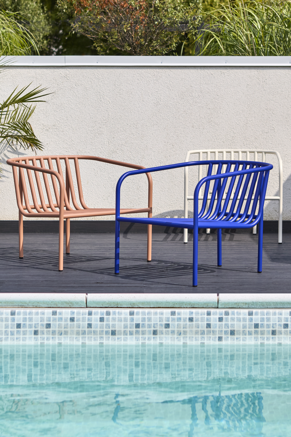 Bendt fauteuil Indigo Blue/Teddy Beige