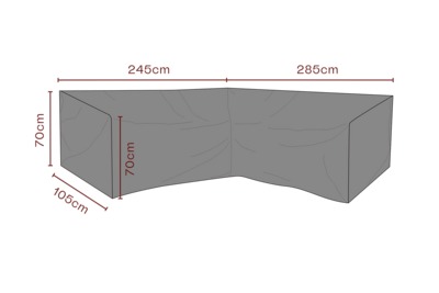 Cover canapé d’angle Noir