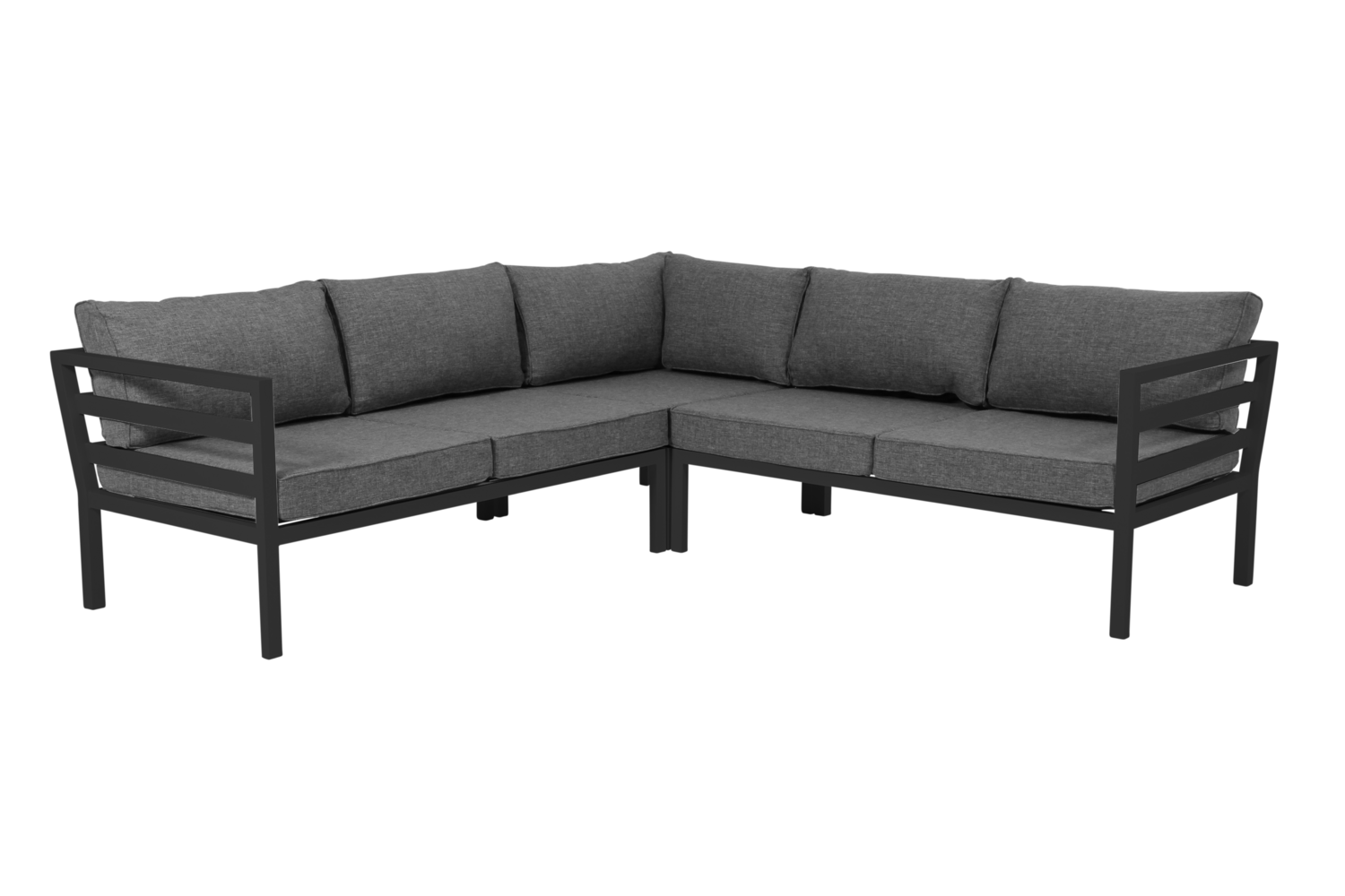 Weldon salon de jardin Noir/gris