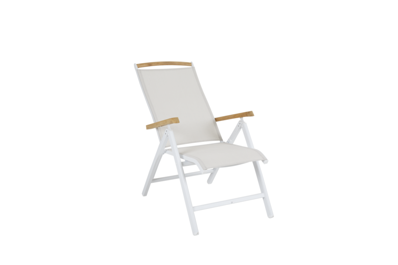 Andy fauteuil avec dossier réglable Blanc/blanc