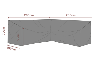 Cover canapé d’angle Black-Breathable