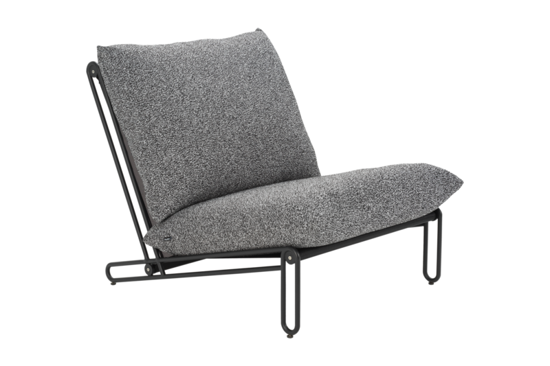 Blixt fauteuil lounge Noir/Teddy Ant