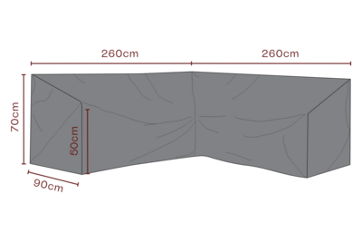 Cover canapé d’angle Black-Breathable