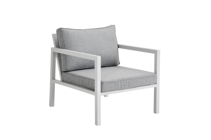 Belfort fauteuil Blanc/Pearl grey