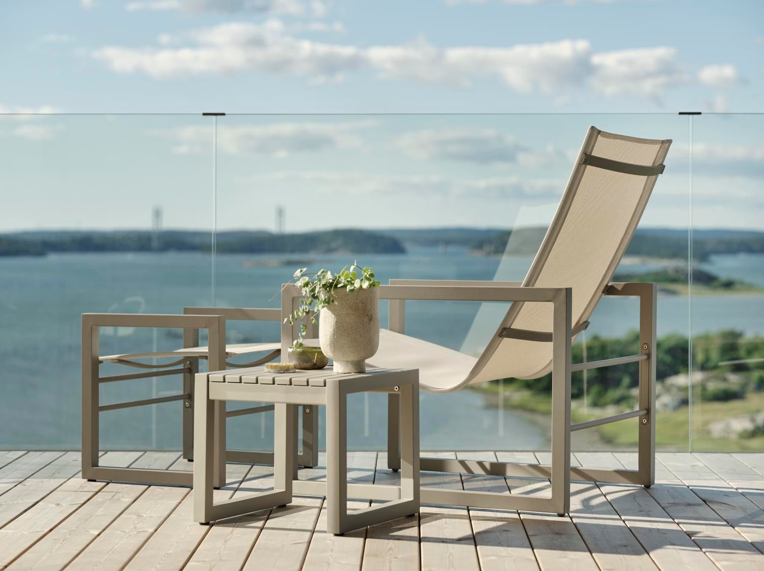 Vevi repose-pieds Khaki/Off-white