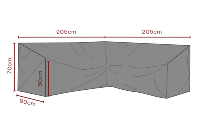 Cover canapé d’angle Black-Breathable
