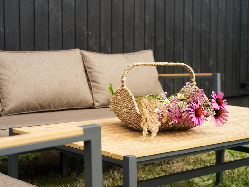 Cap salon de jardin Anthracite/Marron