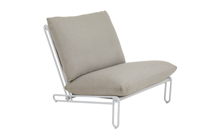 Blixt fauteuil Blanc/Cley beige