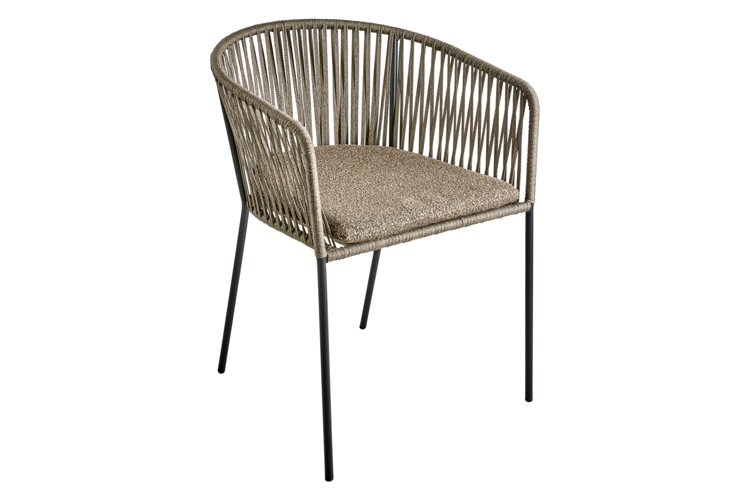 Piatto fauteuil Black/Raw Peanut