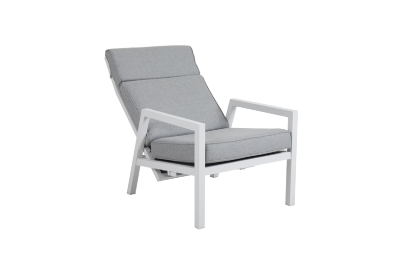 Belfort fauteuil avec dossier réglable Blanc/Pearl grey