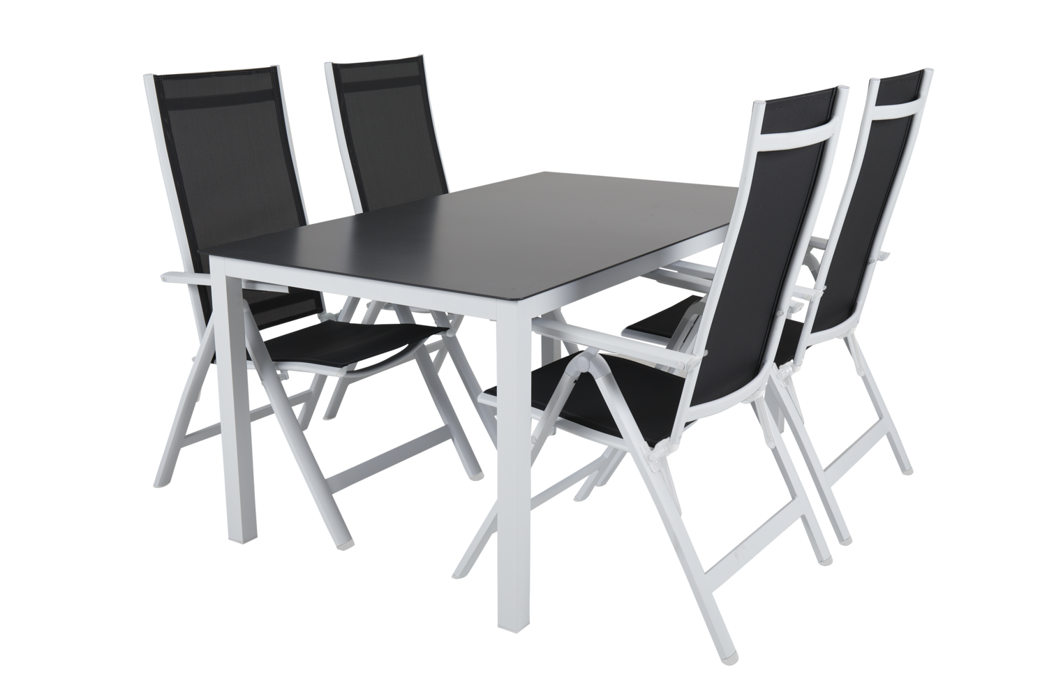 Rana fauteuil avec dossier réglable Blanc/noir