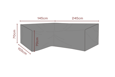 Cover canapé d’angle Noir