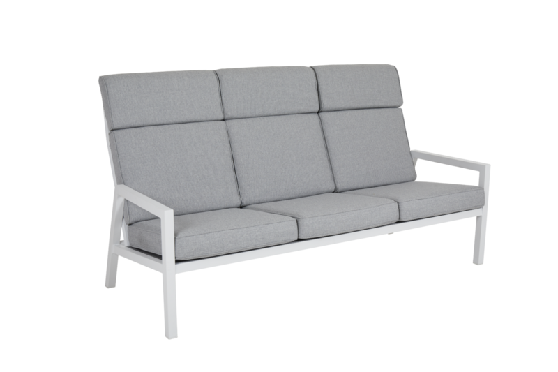 Belfort Canapé 3 places Blanc/Pearl grey